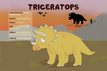 Preview of Triceratops - Dinosaur Poster & Handout