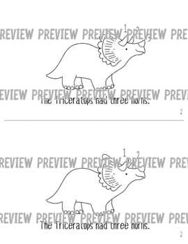 Triceratops Emergent Reader Dinosaur Unit by Modified by Ms Liz | TPT