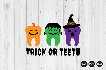 Preview of Trick Or Teeth SVG, Funny Dentist Halloween SVG, Halloween SVG