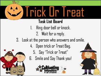 Preview of Trick Or Treat Task Analysis Board