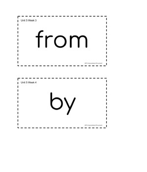 Preview of Trick Word Flash Cards: Kindergarten
