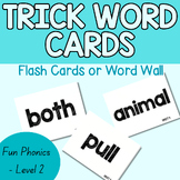 FUN Phonics Trick Word Flash Cards - Level 2