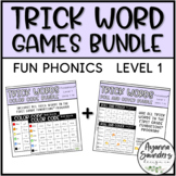 Trick Word Games Bundle | Fun Phonics | Level 1