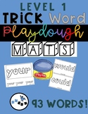 Trick Word Activity Playdough Mats: Level 1 Full Year!