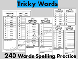Trick Word Practice | Tricky Words Spelling - 240 Words