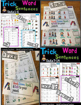 Preview of Orton Gillingham Sight Word Bundle Dyslexia Worksheets