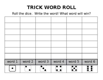 Preview of Trick Words/Sight Word Games and Practice (Editable!)