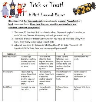 Preview of Trick or Treat: A Halloween Multiplication Performance Task