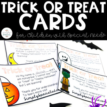 Preview of Trick or Treat Cards for Children with Autism