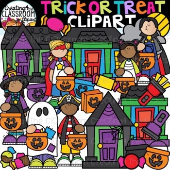 Trick or Treat Clipart {Halloween Clipart} by Creating4 the Classroom ...