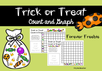 Preview of Trick or Treat Count and Graph Halloween Math Fun