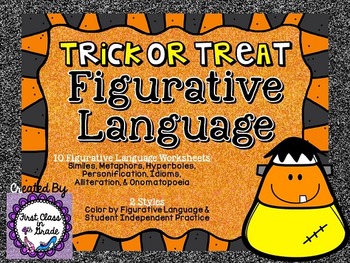 Preview of Trick-or-Treat Figurative Language (Halloween Literary Device Unit)