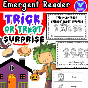 Preview of Trick-or-Treat Friends' Sweet Surprise Emergent Reader Kindergarten ELA Activity