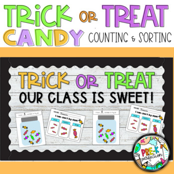 Preview of Trick or Treat Halloween Bulletin Board Decor with Student Activity Bundle