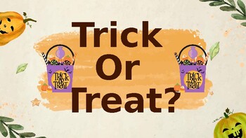 Preview of Trick or Treat Halloween Language Activity