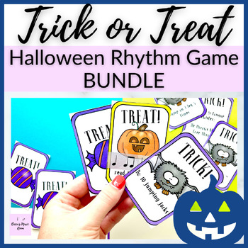 Preview of Trick or Treat Halloween Rhythm Game BUNDLE for Elementary Music Lessons
