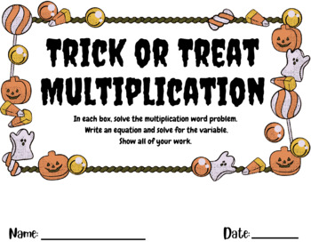Preview of Trick or Treat Multiplication
