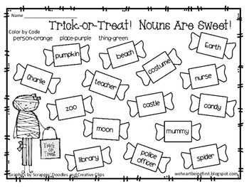 Trick-or-Treat! Nouns Are Sweet!
