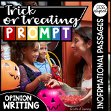 Halloween Opinion Writing Prompt Informational Text Passag