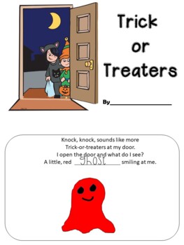 Preview of Trick or Treaters Halloween Emergent Reader/Writer Mini-Book