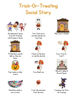 Preview of Trick-or-Treating Social Story