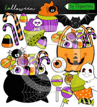 Preview of Trick or treat candy Clip Art commercial use