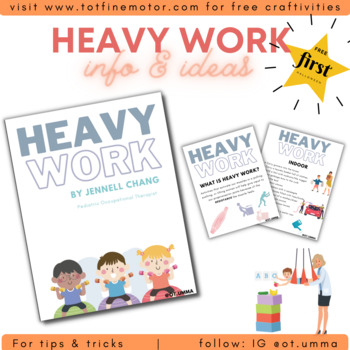 Preview of Tricks to Keep Your Child Regulated at Home: Heavy Work (Sensory Info/Tips)