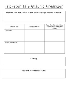 Preview of Trickster Tale Graphic Organizer
