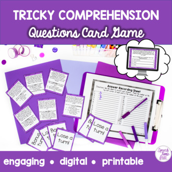 Preview of Tricky Comprehension Questions Card Game