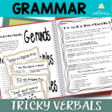 Tricky Verbals Task Cards and Interactive Notebook Materials