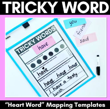 Preview of Tricky Word Mapping Templates - Orthographic Mapping for Heart Words