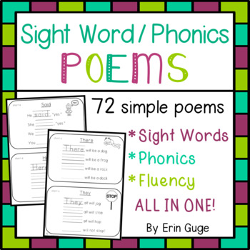 Preview of Tricky Word Poems | Poems for Sight Words, Phonics, and Fluency