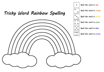 Tricky Word Rainbow Spelling by The Teacher Traveller | TpT