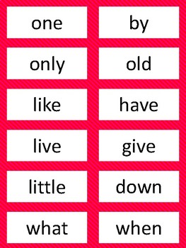 Tricky Words Bingo - Red List (words 25-36) by Mrs Warner's Wonderful World