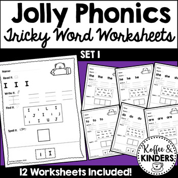 Preview of Tricky Words Worksheets Set 1