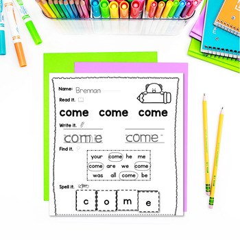 jolly phonics tricky words worksheets set 2 by koffee and kinders