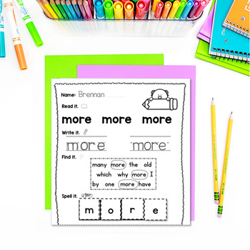 jolly phonics tricky words worksheets set 4 by koffee and