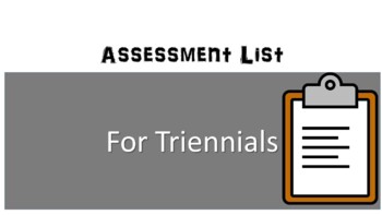 Triennial Evaluations List by Psychedpsych Resources | TpT