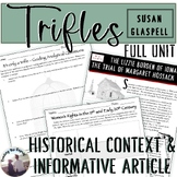 Trifles Susan Glaspell Unit Analysis Lesson Plans Question