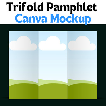 Preview of Trifold Brochure Template - TPT Sampler Trifod Pamphlet  Canva Mockup