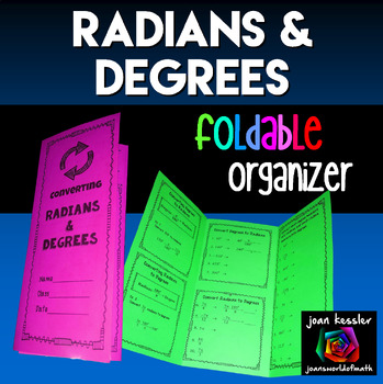 Preview of Converting Radians and Degrees Foldable