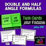 Trig Double Angle Half Angle Identities Task Cards and Foldable