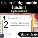 Trig Function Graphs Activity | Digital and Print
