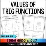 Trig Functions Study Guide and Quiz