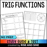 Trig Functions Study Guide and Test