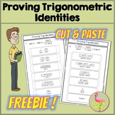 Trig Identities Cut & Paste Freebie