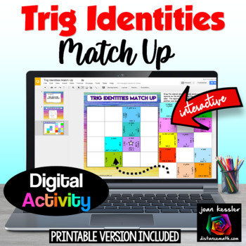 Preview of Trig Identities Puzzle Digital plus Printable Version