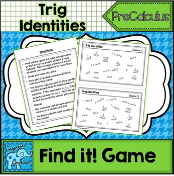 Preview of Trig Identity Find It! Game FREE
