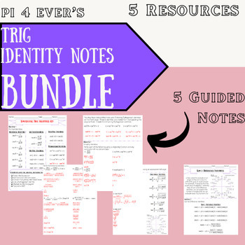 Preview of Trig Identity Guide Notes BUNDLE