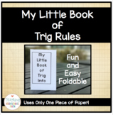 Trig Little Book of Rules (Great mini book for Trig and Pr